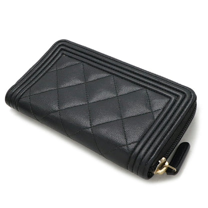 Chanel Caviar Skin Boy Chanel Bi-fold Wallet