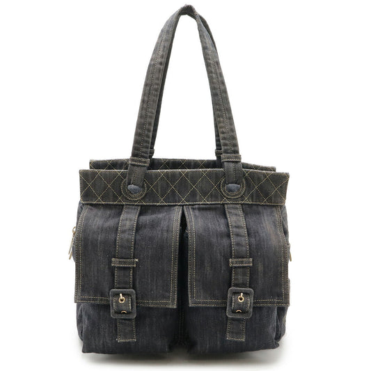 Chanel Denim Coco Mark 2way Tote Bag