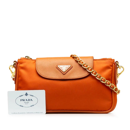 Prada Tessuto Crossbody Bag Orange Nylon