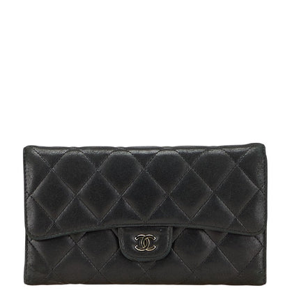 Chanel Coco Mark Matelasse Lambskin Long Wallet