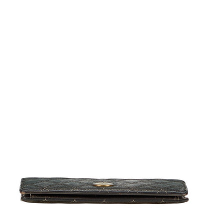 Chanel Coco Mark Matelasse Leather Long Wallet