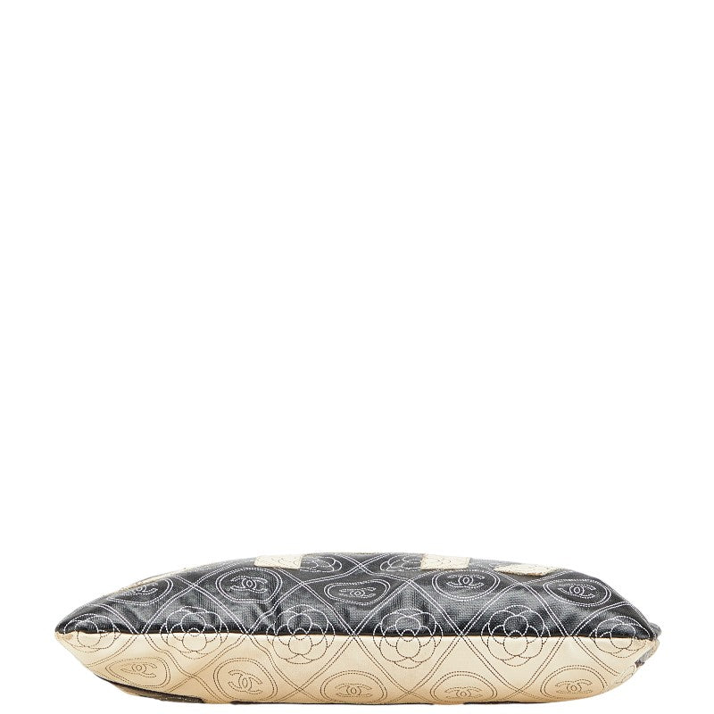Chanel Coco Mark Camellia PVC Clutch Bag