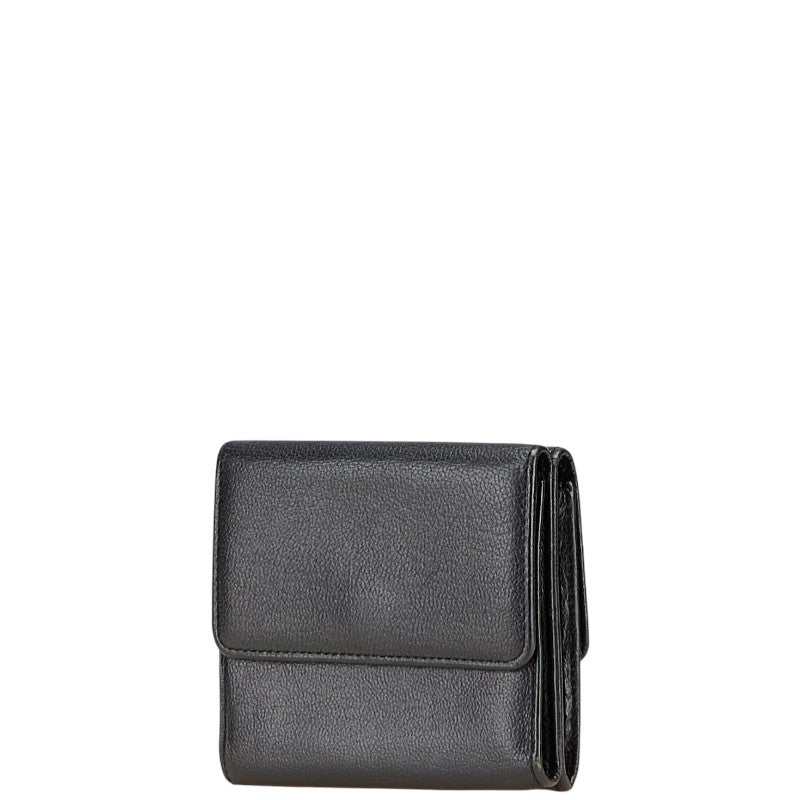 Chanel Coco Mark Trifold Wallet Leather Wallet