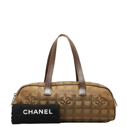Chanel New Travel Line Mini Boston Bag Canvas Handbag in Good condition
