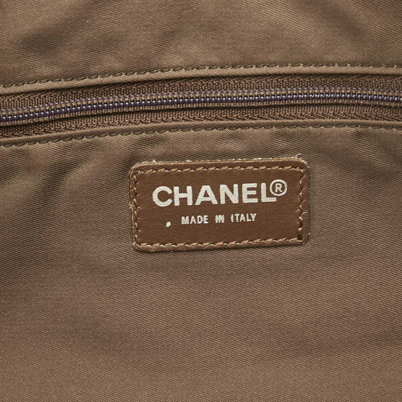 Chanel New Travel Line Mini Boston Bag Canvas Handbag in Good condition