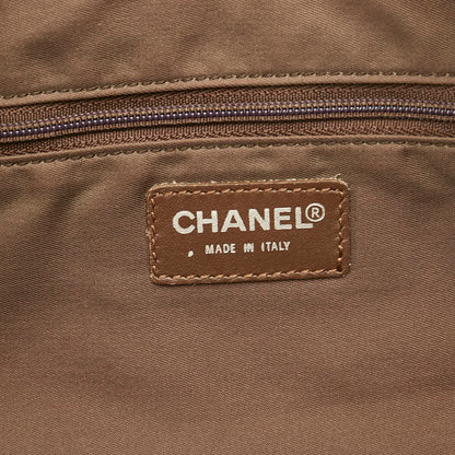 Chanel New Travel Line Mini Boston Bag Canvas Handbag in Good condition