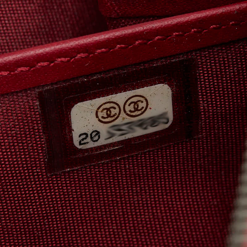 Chanel CC Patent Matelasse Zip Around Wallet  Leather Long Wallet in Good condition