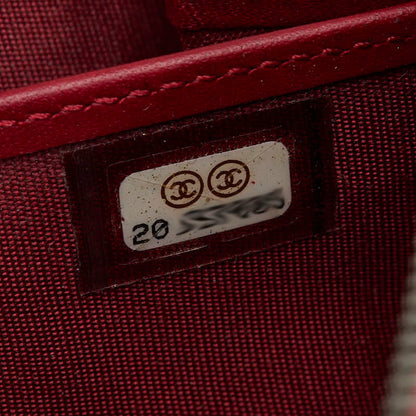 Chanel CC Patent Matelasse Zip Around Wallet  Leather Long Wallet in Good condition