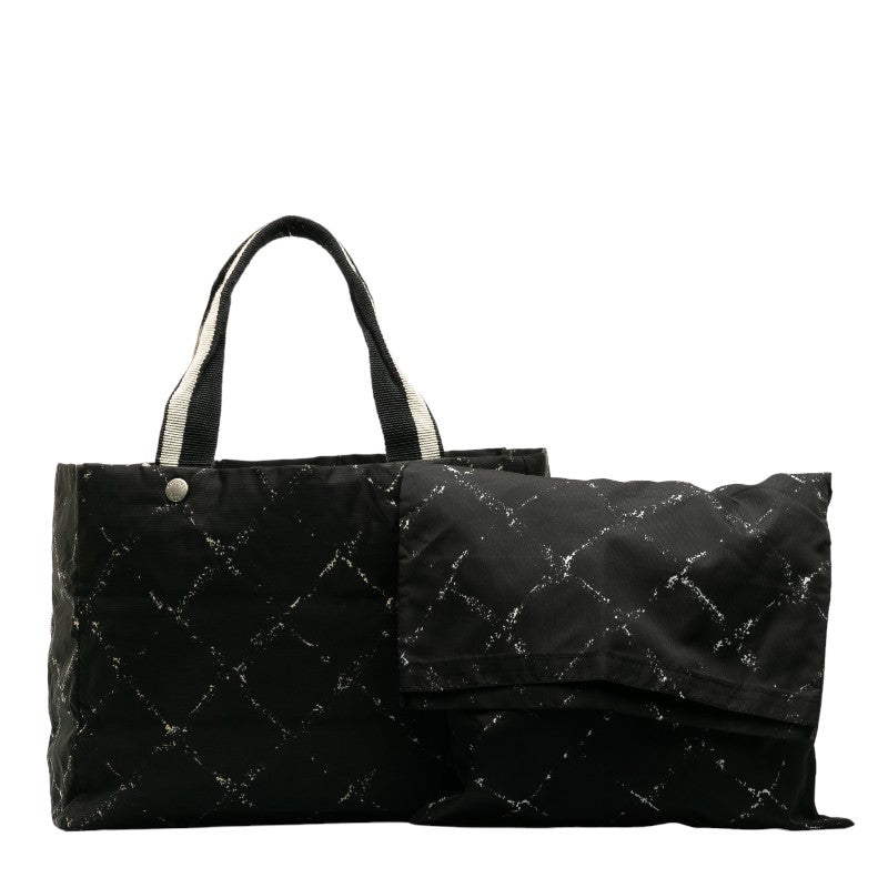 Chanel CC Travel Line Tote Canvas Tote Bag in Fair condition