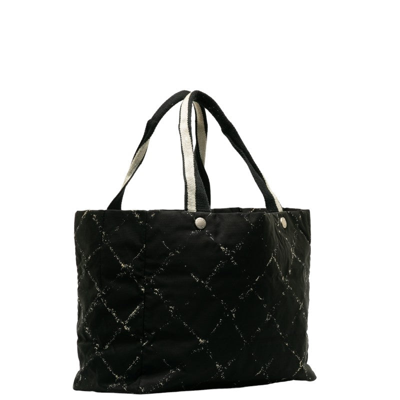 Chanel CC Travel Line Tote Canvas Tote Bag in Fair condition