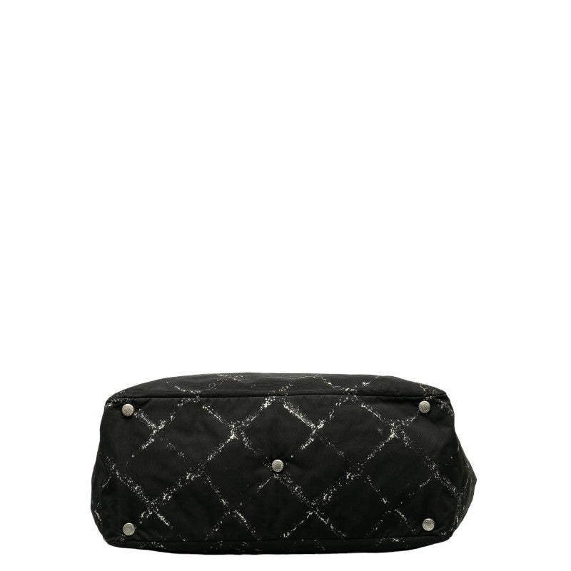 Chanel CC Travel Line Tote Canvas Tote Bag in Fair condition