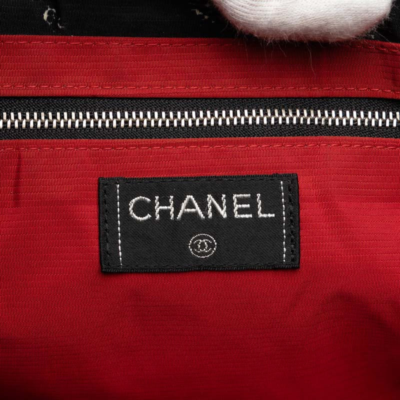 Chanel CC Travel Line Tote Canvas Tote Bag in Fair condition
