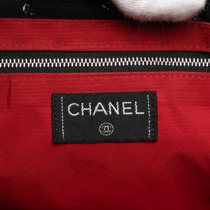 Chanel CC Travel Line Tote Canvas Tote Bag in Fair condition
