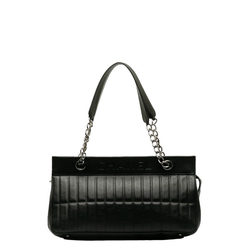 Chanel Vertical Quilt LAX East West Bag Leather Shoulder Bag in Good condition