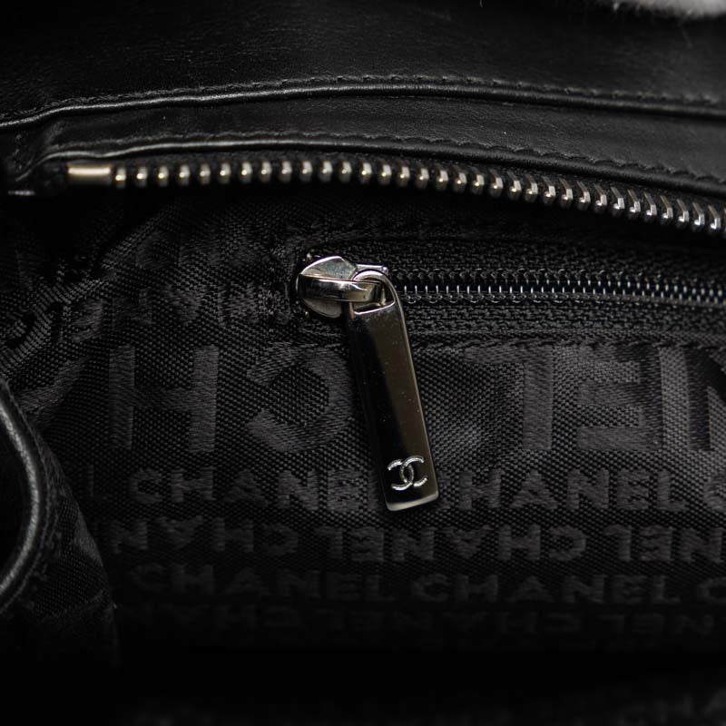 Chanel Vertical Quilt LAX East West Bag Leather Shoulder Bag in Good condition