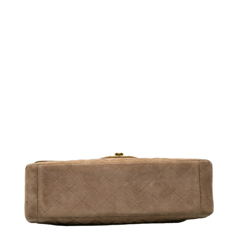 Chanel CC Suede Maxi Classic Single Flap Bag Suede Shoulder Bag in Good condition