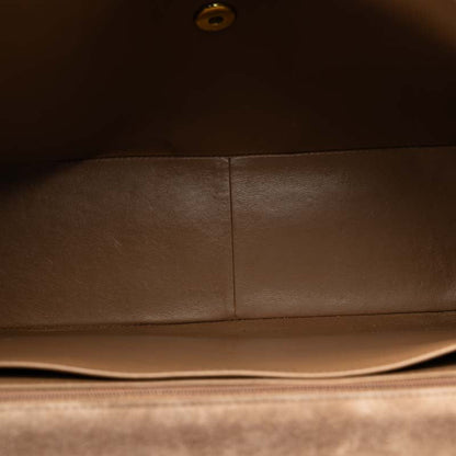 Chanel CC Suede Maxi Classic Single Flap Bag Suede Shoulder Bag in Good condition