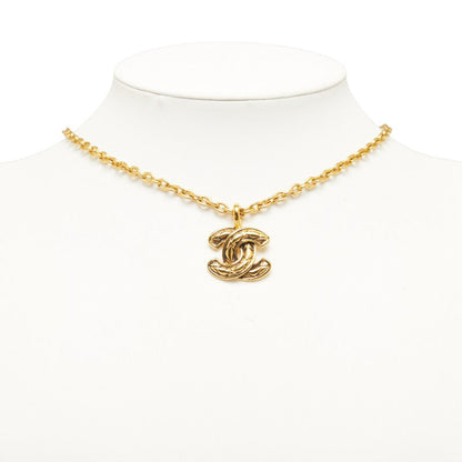Chanel CC Matelasse Pendant Necklace  Metal Necklace in Good condition