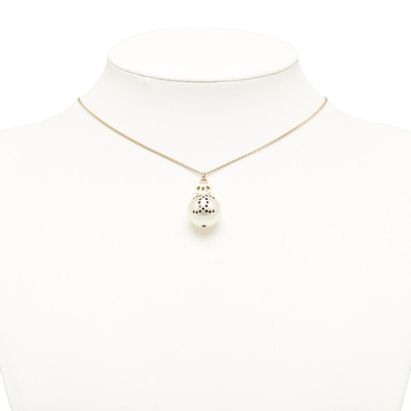 Chanel CC Pearl Necklace  Metal Necklace in Good condition