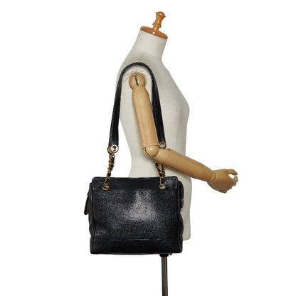 Chanel Triple CC Caviar Tote Bag Leather Tote Bag in Good condition