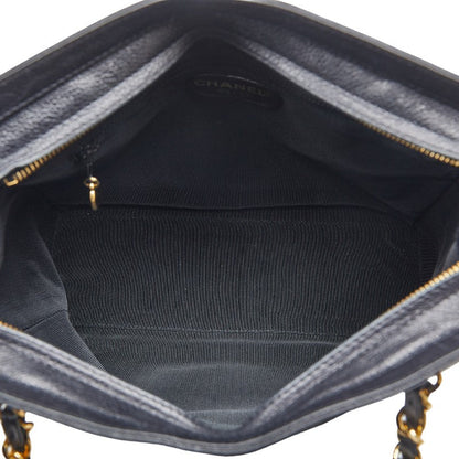 Chanel Triple CC Caviar Tote Bag Leather Tote Bag in Good condition