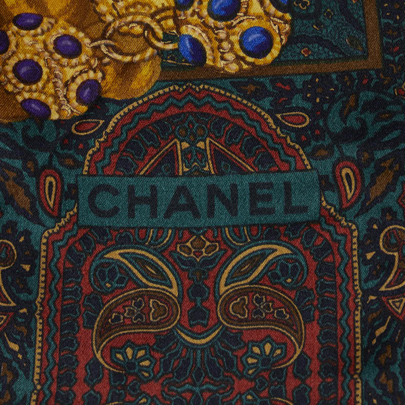 Chanel Paisley Silk Scarf  Canvas Scarf in Good condition