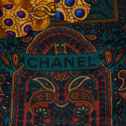 Chanel Paisley Silk Scarf  Canvas Scarf in Good condition