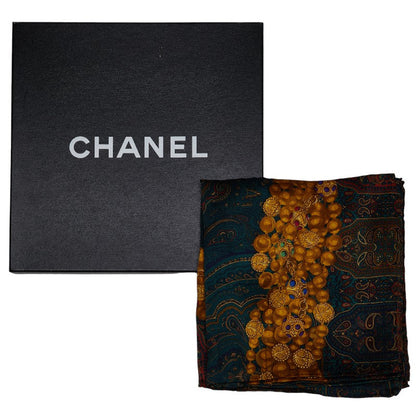 Chanel Paisley Silk Scarf  Canvas Scarf in Good condition