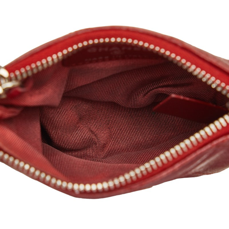 Chanel Quilted Leather Coin Purse Leather Coin Case in Good condition