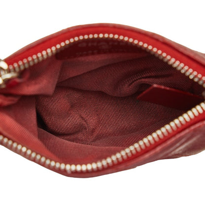 Chanel Quilted Leather Coin Purse Leather Coin Case in Good condition