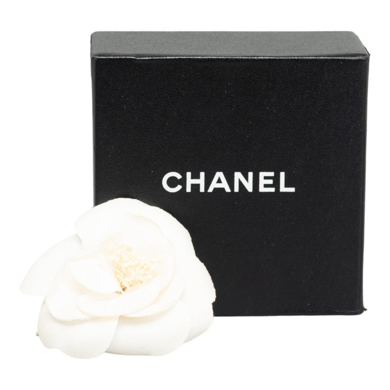 Chanel Camellia Flower Brooch Canvas Brooch in Good condition