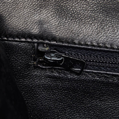 Chanel Quilted Velvet Flap Bag Canvas Shoulder Bag in Good condition