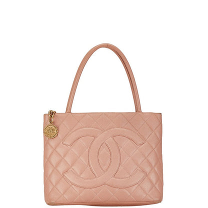 Chanel CC Caviar Medallion Tote  Leather Tote Bag in Good condition