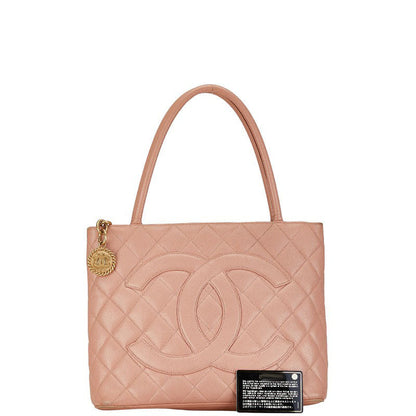 Chanel CC Caviar Medallion Tote  Leather Tote Bag in Good condition