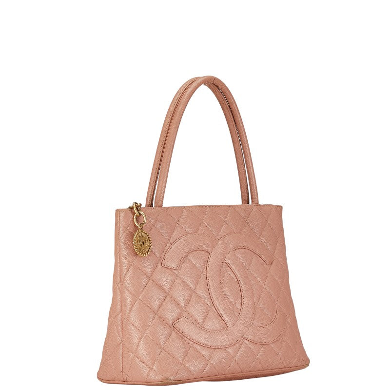 Chanel CC Caviar Medallion Tote  Leather Tote Bag in Good condition