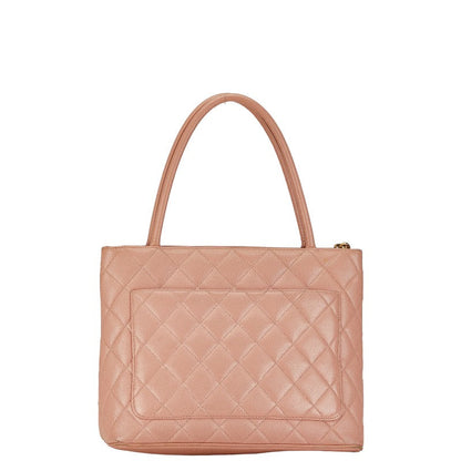 Chanel CC Caviar Medallion Tote  Leather Tote Bag in Good condition
