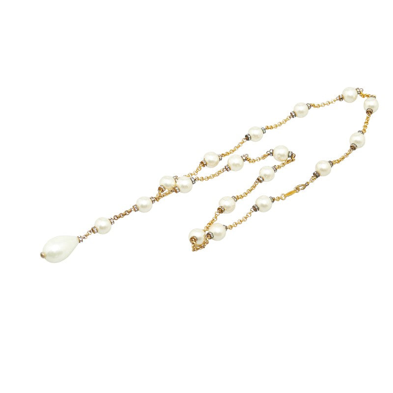 Chanel Large Pearl Rhinestone Necklace