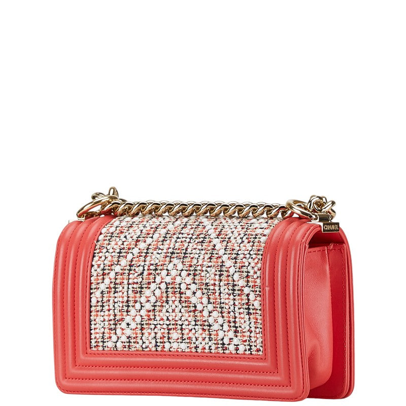 Chanel Boy Chanel Tweed Leather Shoulder Bag