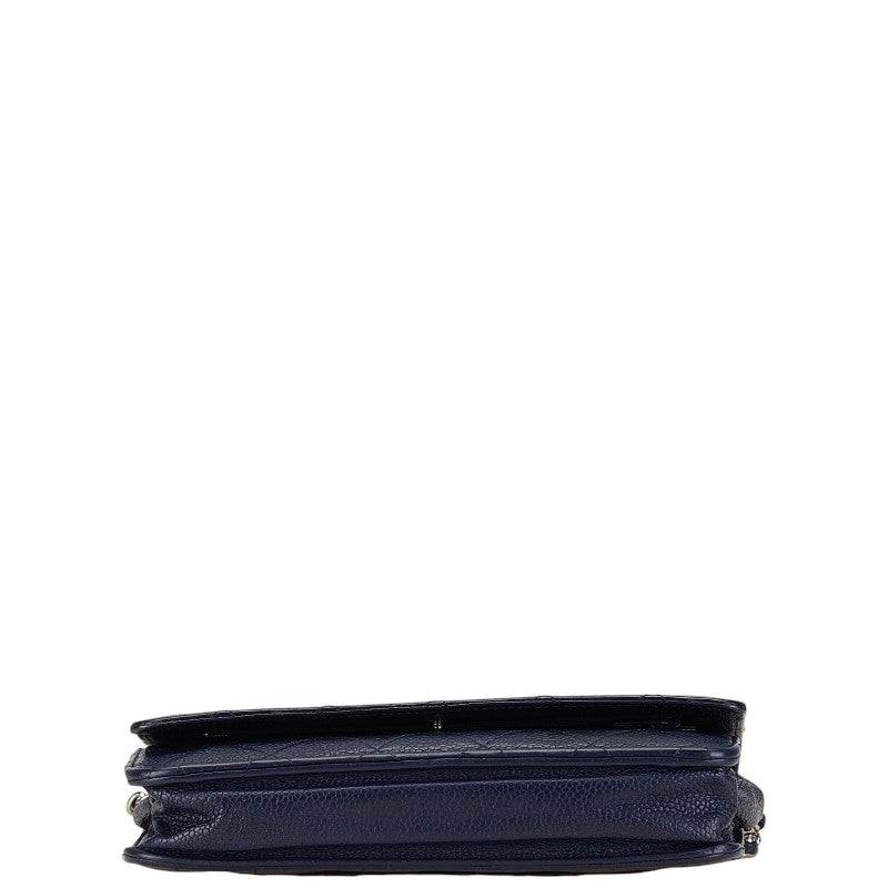 Chanel Coco Mark Matelasse Caviar Skin Wallet on Chain