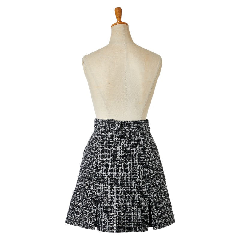 Chanel Tweed Coco Mark Cotton Blend Skirt