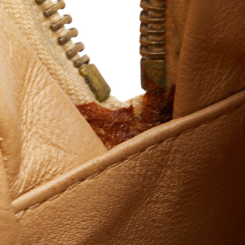 Chanel Choco Bar Canvas Leather Handbag