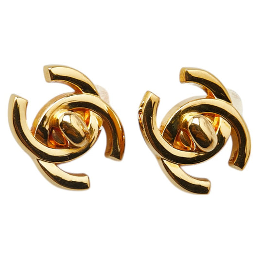 Chanel Coco Mark Turnlock Earrings