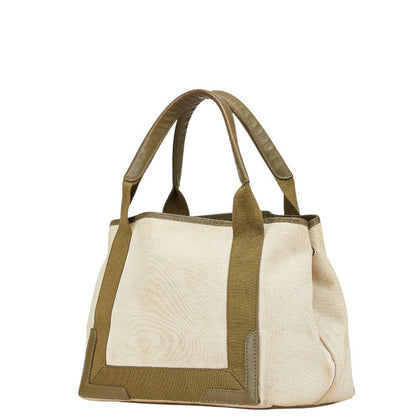 Balenciaga Canvas Leather Cabas S Tote Bag