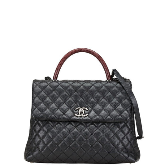 Chanel Coco Mark Matelasse Caviar Skin 2way bag