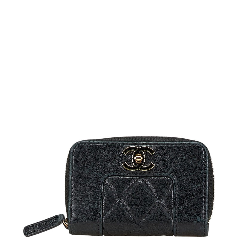 Chanel Coco Mark Turnlock Matelassé Lambskin Coin Purse