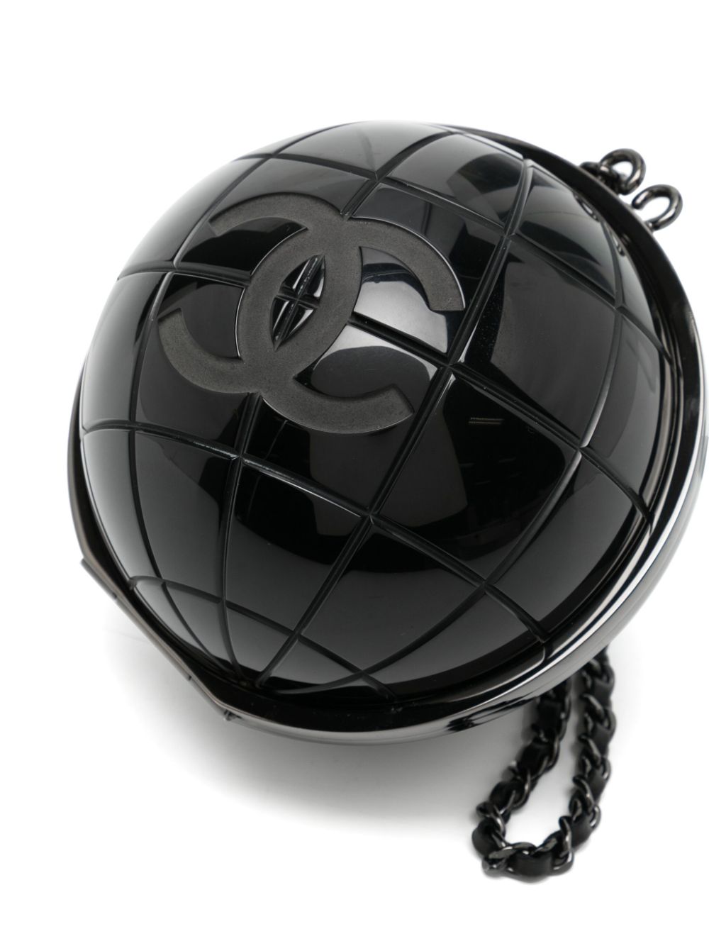 Black Globe Minaudière Clutch