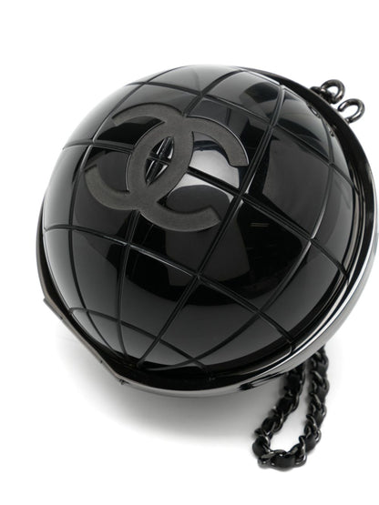 Black Globe Minaudière Clutch