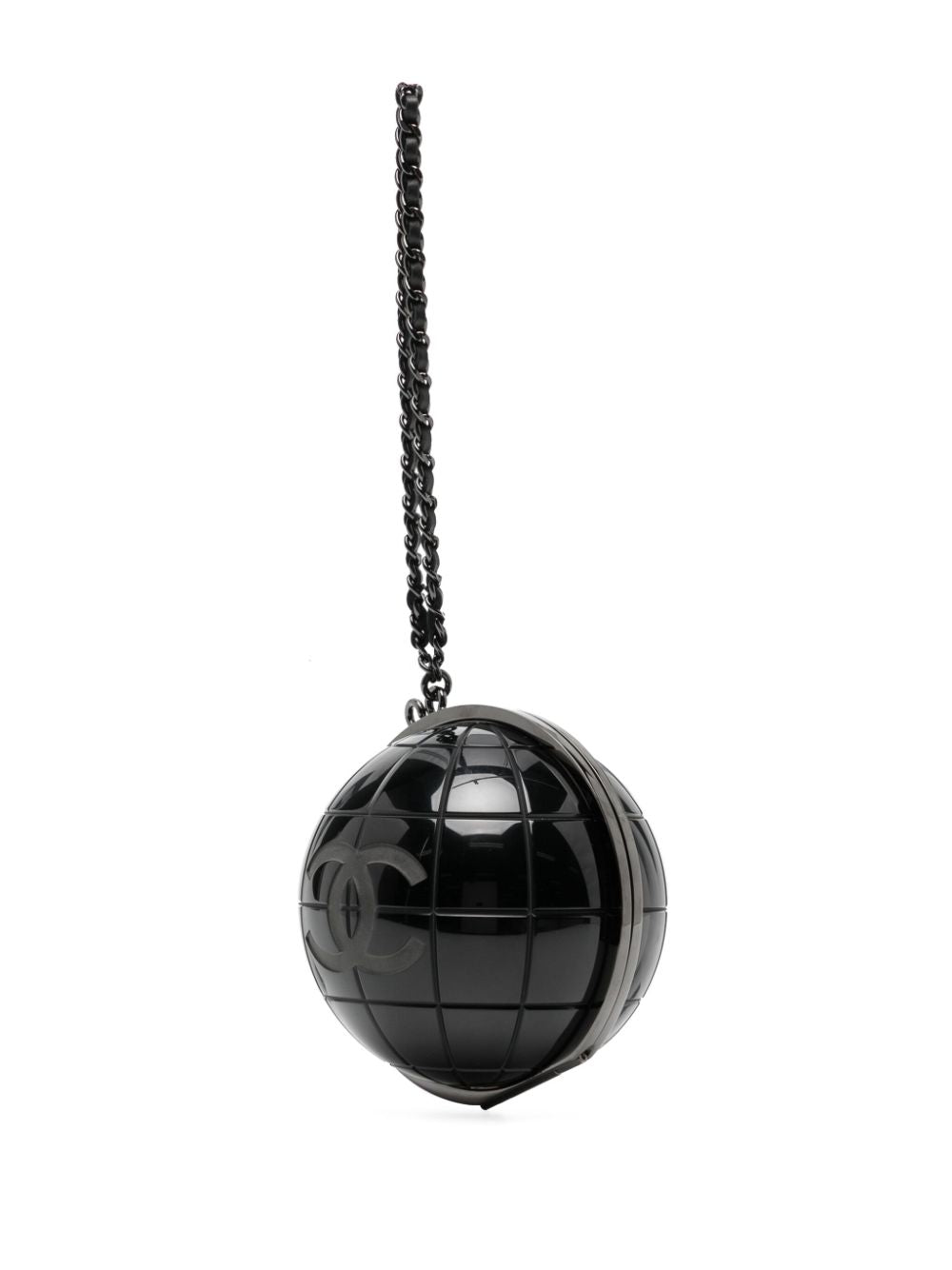 Black Globe Minaudière Clutch