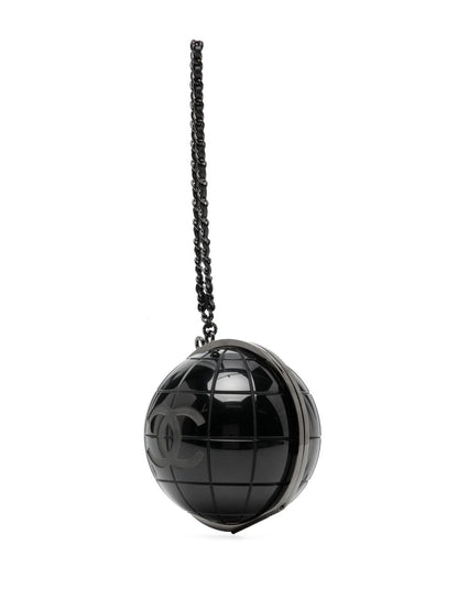 Black Globe Minaudière Clutch