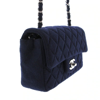 Chanel Mini Classic Jersey Blue bag